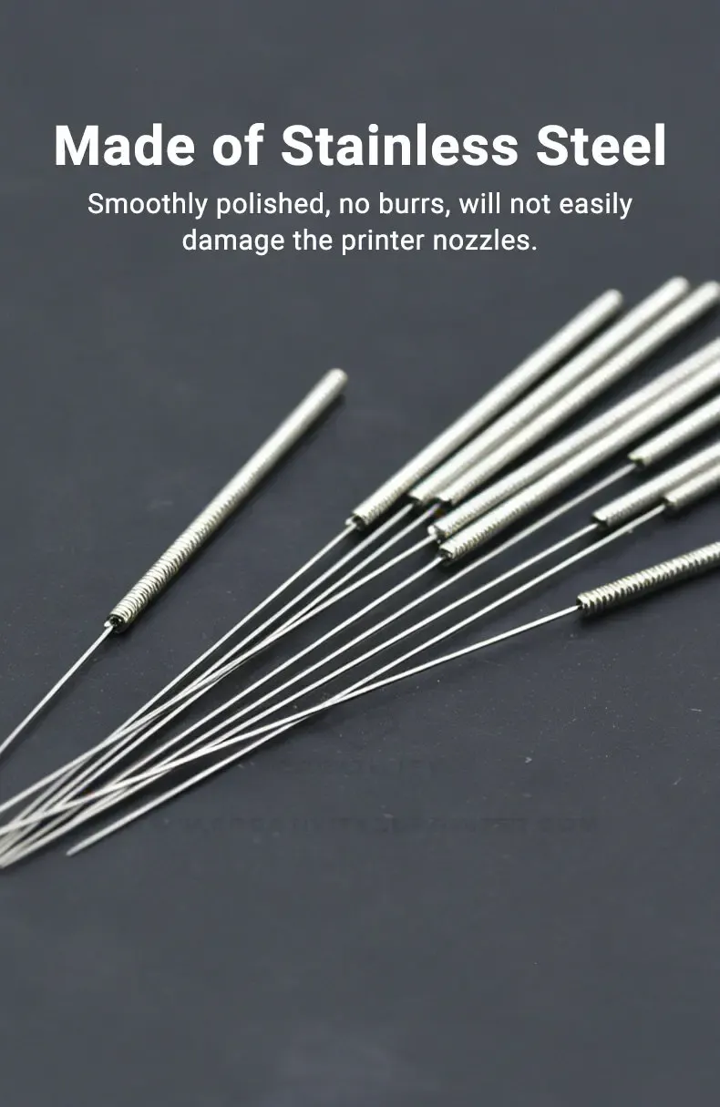 10x Düsenreinigungsnadeln 0,2-0,4 mm für MK8/V6