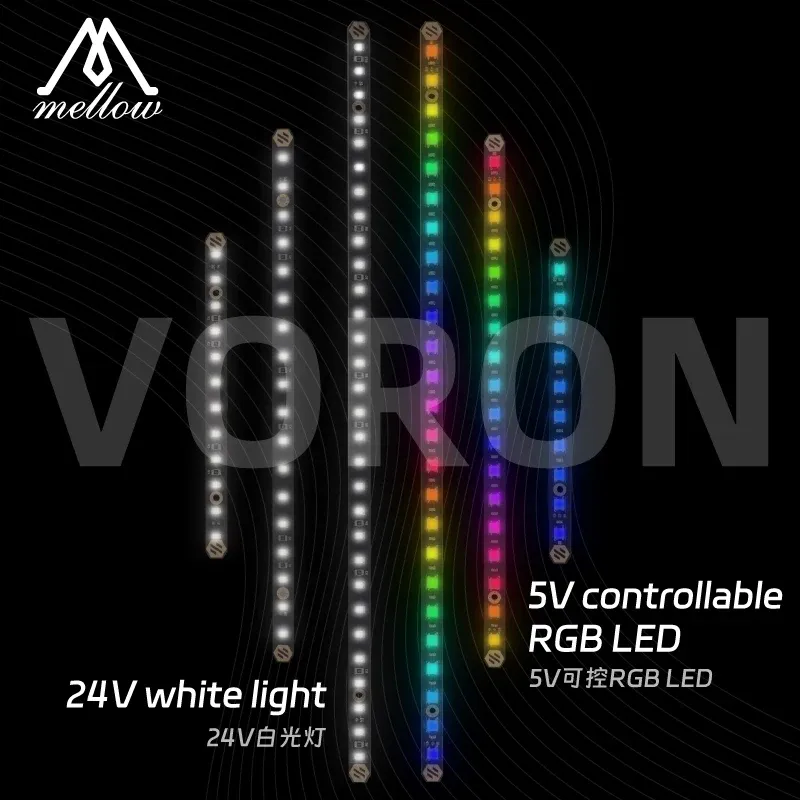 2 Stück LED Leiste 5V RGB Weiß für Voron 0.1 2.4 Trident