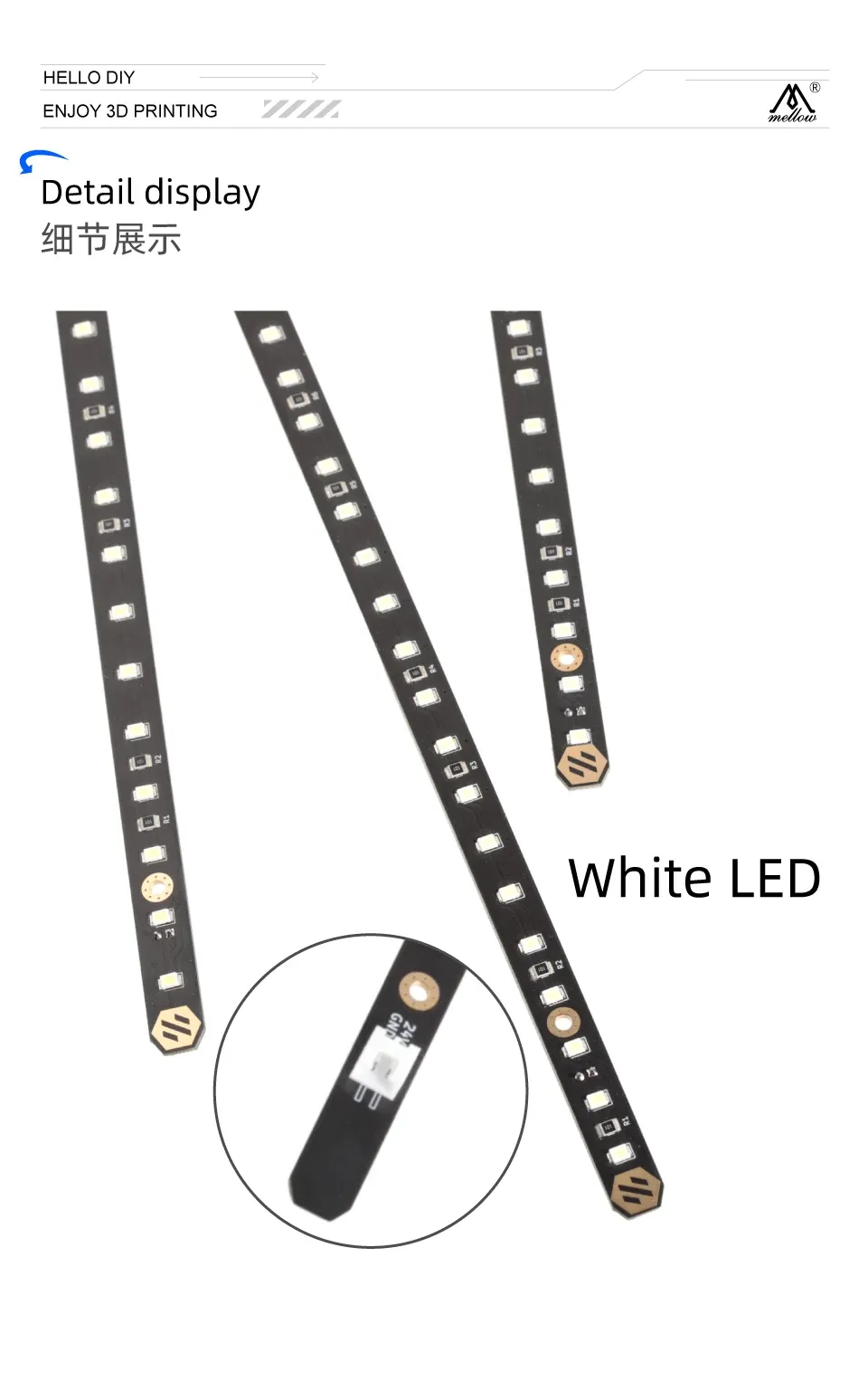 2 Stück LED Leiste 5V RGB Weiß für Voron 0.1 2.4 Trident