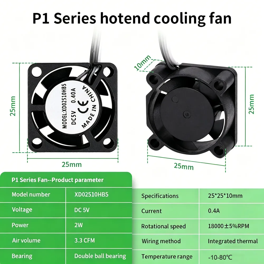 2510 Lüfter für Bambu Lab X1/P1 A1 Hotend-Kühlung