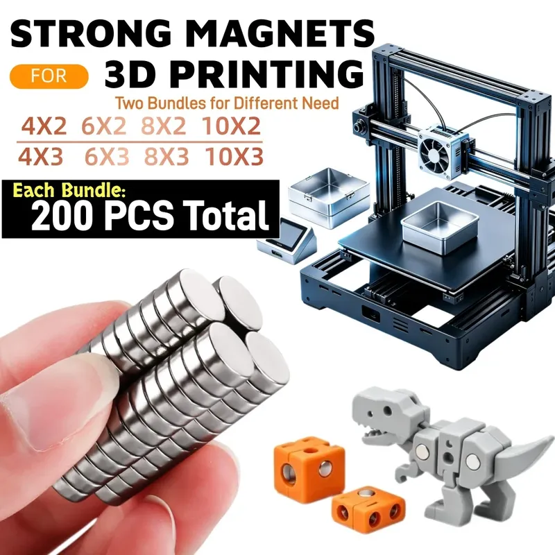 3D-Druck-Magnete 200 Stück