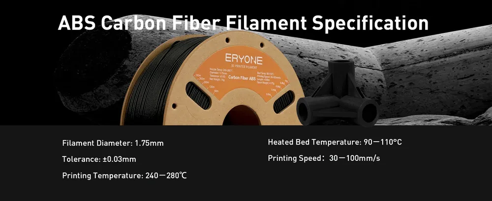ABS Carbon Glasfaser Filament 1,75 mm 3 kg