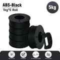 ABS Filament 1,75 mm 1 bis 5 kg blasenfrei – Farbe 5KG ABS Black