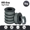 ABS Filament 1,75 mm 1 bis 5 kg blasenfrei – Farbe 5KG ABS Gray