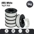 ABS Filament 1,75 mm 1 bis 5 kg blasenfrei – Farbe 5KG ABS White
