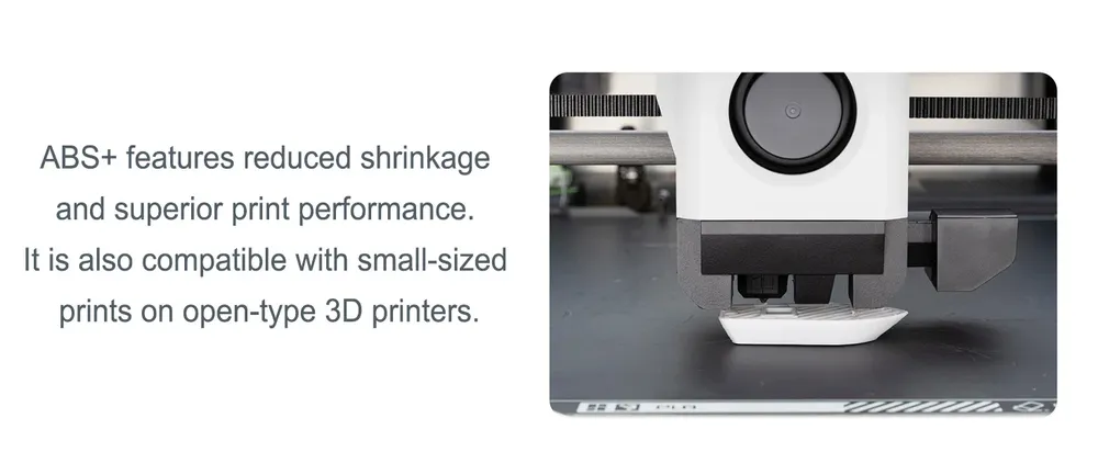 ABS+ Filament 1 kg Geringe Schrumpfung hohe Zähigkeit