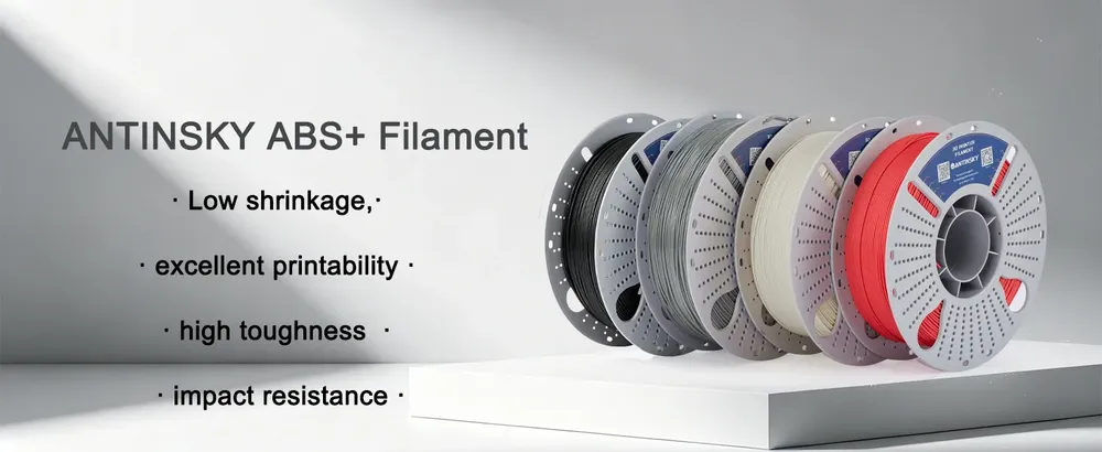 ABS+ Filament 1 kg Geringe Schrumpfung hohe Zähigkeit