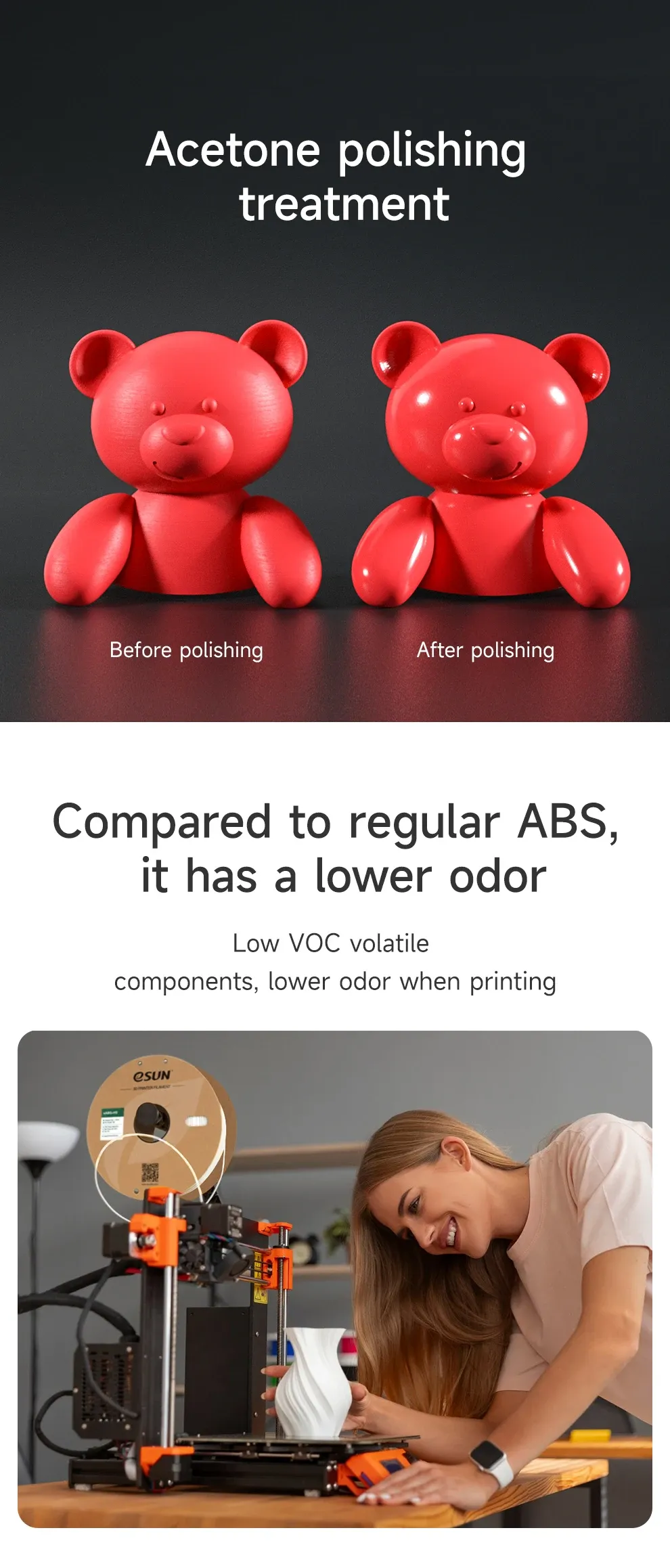 ABS Filament 1 kg Hochfest Robust Langlebig 100% blasenfrei