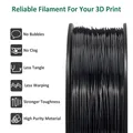 ABS+ Filament 1 kg Verwicklungsfrei Ungiftig Weiß Rot Blau – 2