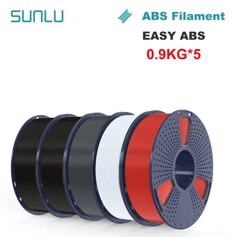 ABS Filament 5 Rollen 0,9 kg ordentlich gewickelt