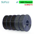 ABS Filament 5 Rollen 0,9 kg ordentlich gewickelt – Color ABS 3BK 2GY