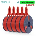 ABS Filament 5 Rollen 0,9 kg ordentlich gewickelt – Color ABS Red