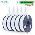 ABS Filament 5 Rollen 0,9 kg ordentlich gewickelt – Color ABS White