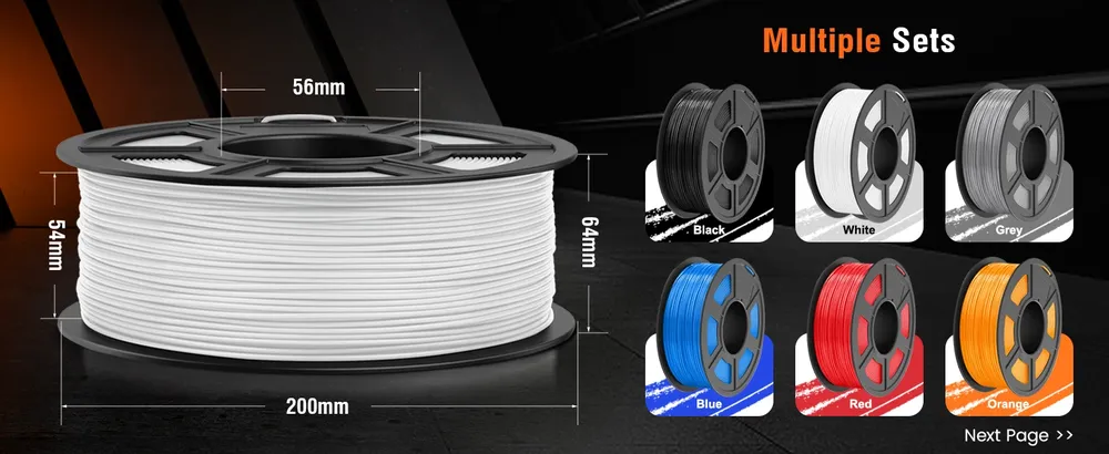 ABS Filament 5 Rollen 0,9 kg ordentlich gewickelt