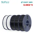 ABS Filament 5 Rollen 0,9 kg ordentlich gewickelt – Color EASY ABS 3BK 2WT