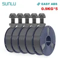 ABS Filament 5 Rollen 0,9 kg ordentlich gewickelt – Color EASY ABS  Grey