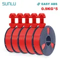 ABS Filament 5 Rollen 0,9 kg ordentlich gewickelt – Color EASY ABS Red