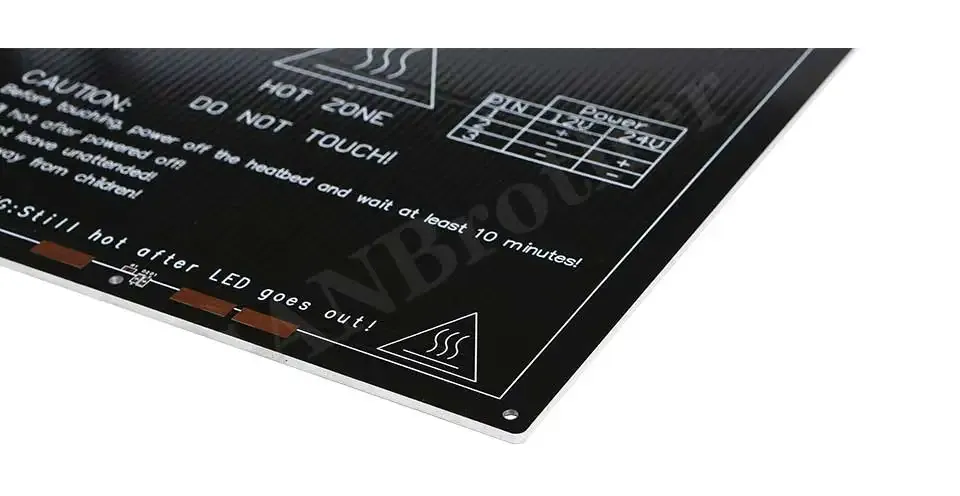Aluminium Heizbett 12V/24V 235x235mm für 3D-Drucker