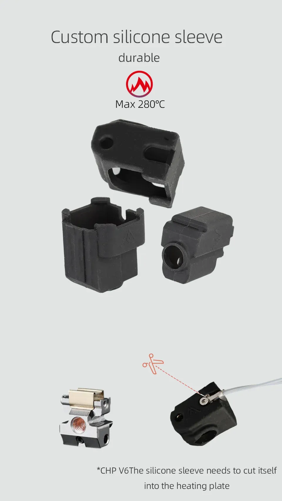 Aluminium/Kupfer-Heizblock für V6/Volcano/Crazy/Dragon Hotend 82W