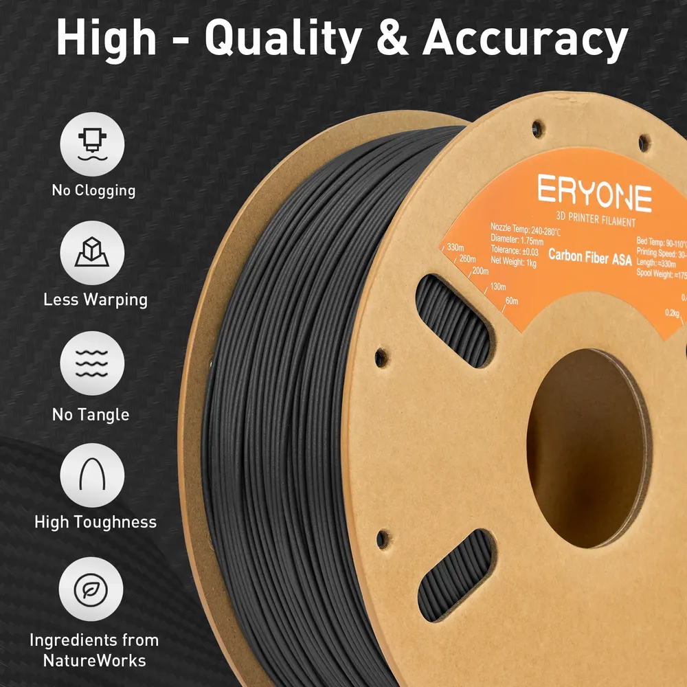 ASA Carbonfaser Filament 1,75mm 10KG Premium