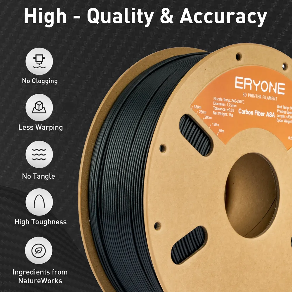 ASA CF Filament 1,75 mm UV- und witterungsbeständig 2 bis 8 kg
