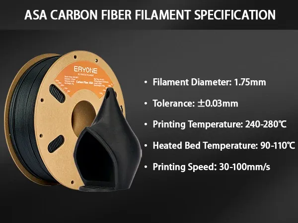 ASA CF Filament 1,75 mm UV- und witterungsbeständig 2 bis 8 kg