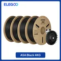 ASA Filament 10kg 1,75mm UV- und wetterbeständig für Außen – Farbe 4KG Black