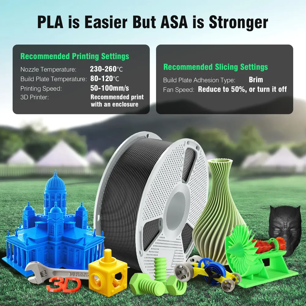 ASA Filament 1kg 1,75mm hochtemperaturbeständig UV-resistent wetterfest