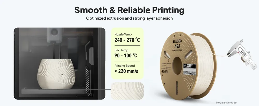 ASA Filament 1kg 1,75mm UV- und witterungsbeständig für Außen