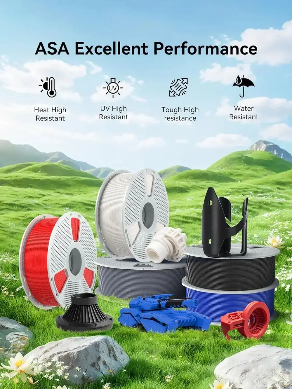 ASA Filament 5kg 1,75mm UV-beständig hochtemperaturbeständig wetterfest