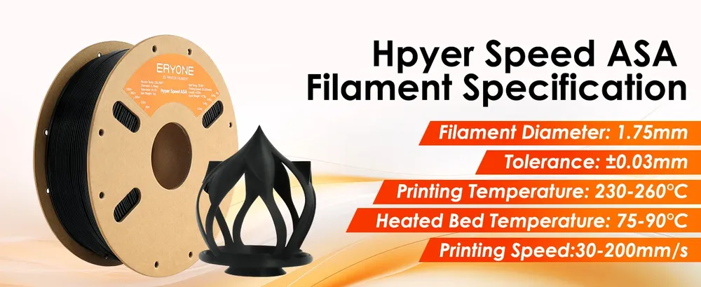 ASA HS-ASA Filament 1,75 mm hitze- und UV-beständig 4 kg