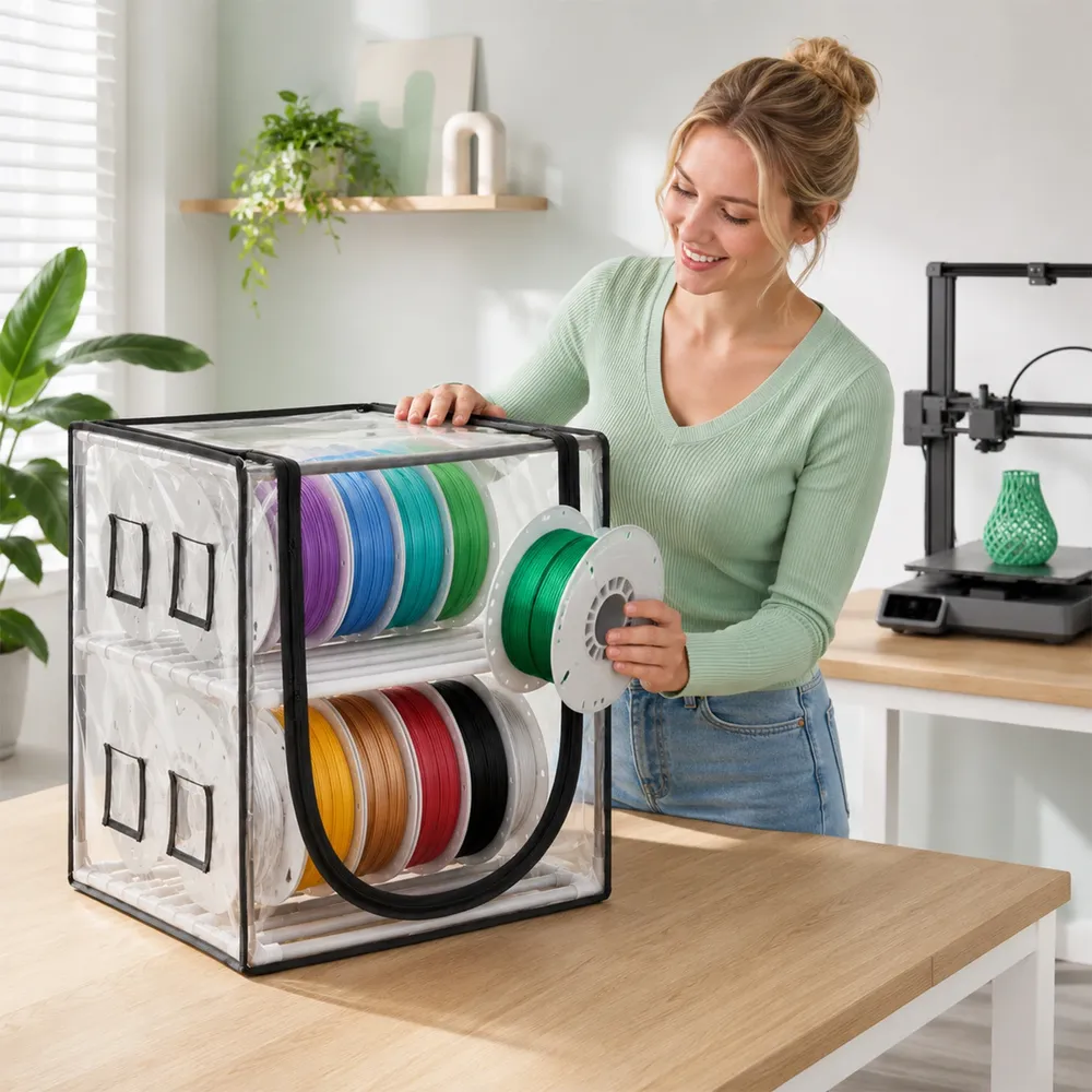Aufbewahrungsregal Filament 2 Etagen für 20 Rollen luftdicht