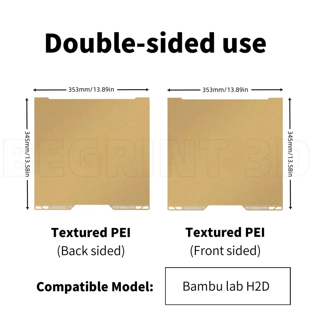 Bambu Lab H2D H2S Bauplatte PET PEI Federstahl