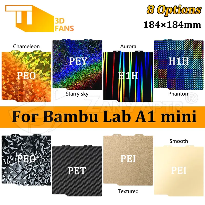 Bauplatte 184x184mm doppelseitig H1H PEY PEO PET PEI