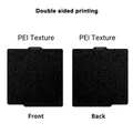 Bauplatte 257x257mm Federstahl PEI doppelseitig magnetisch – Farbe PEI-PEI Black
