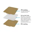 Bauplatte PEI doppelseitig 120 mm für Easythreed K1 – Farbe Gold Pei no base