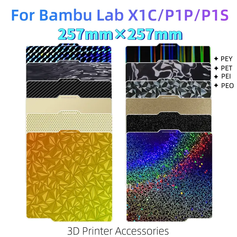 Bauplatte PEI doppelseitig 257 mm für Bambu Lab X1