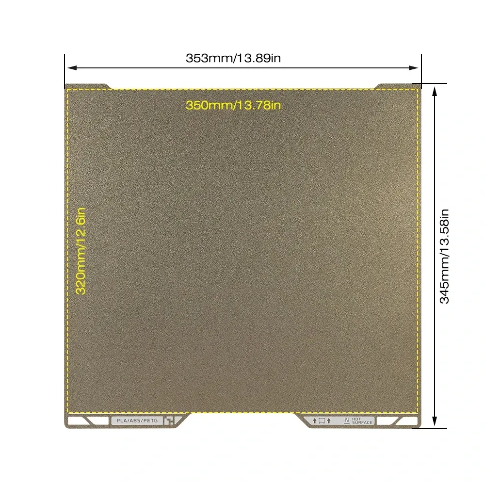 Bauplatte PEI doppelseitig 350 mm für Bambu Lab H2C
