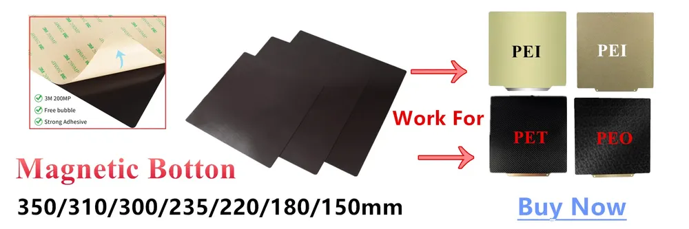 Bauplatte PEI glatt 350 mm für FYSETC Voron 2.4