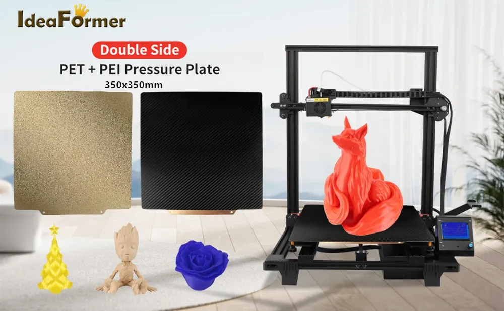 Bauplatte PEI glatt 350 mm für FYSETC Voron 2.4