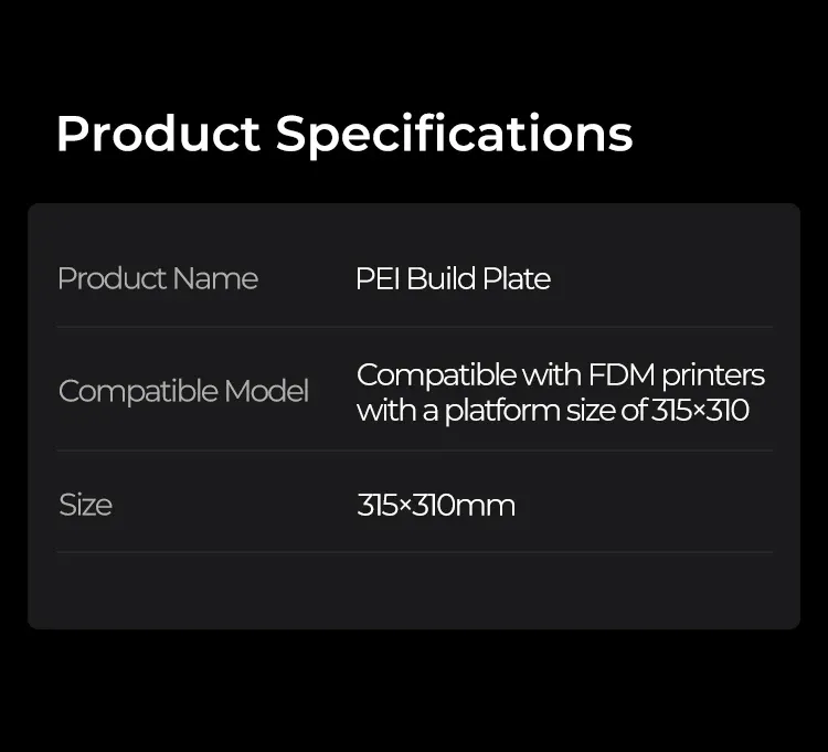 Bauplatte PEI Kit 235 mm für Creality K1 Max