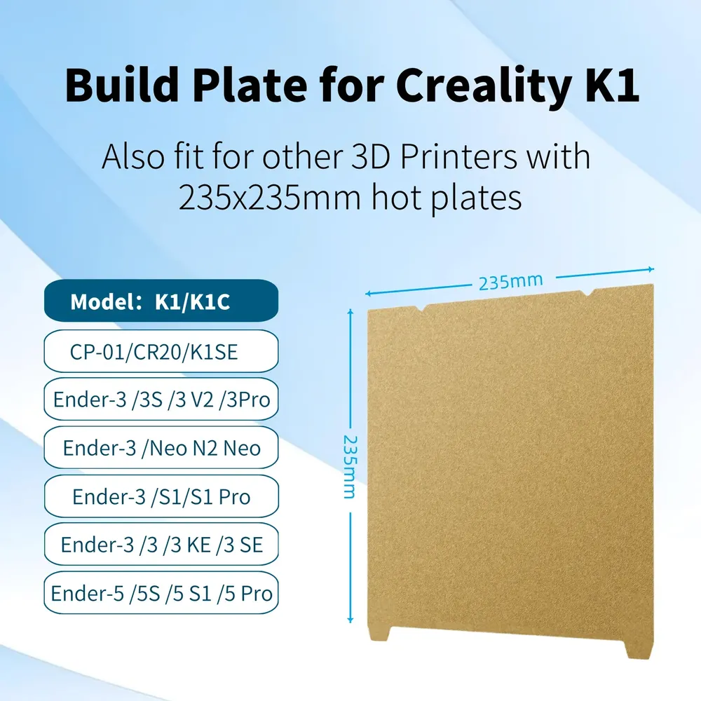 Bauplatte PEI magnetisch 235 mm für Creality K1