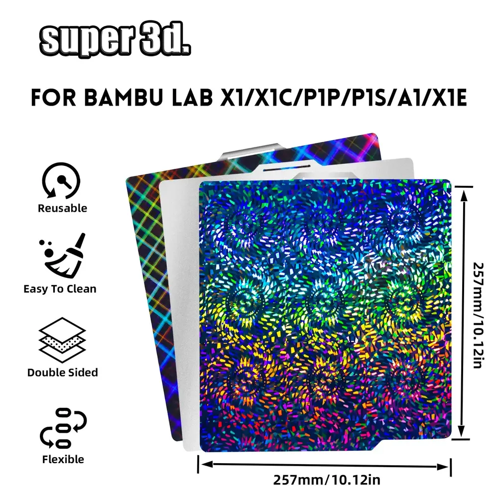 Bauplatte PEI texturiert 257 mm für Bambu Lab P1S