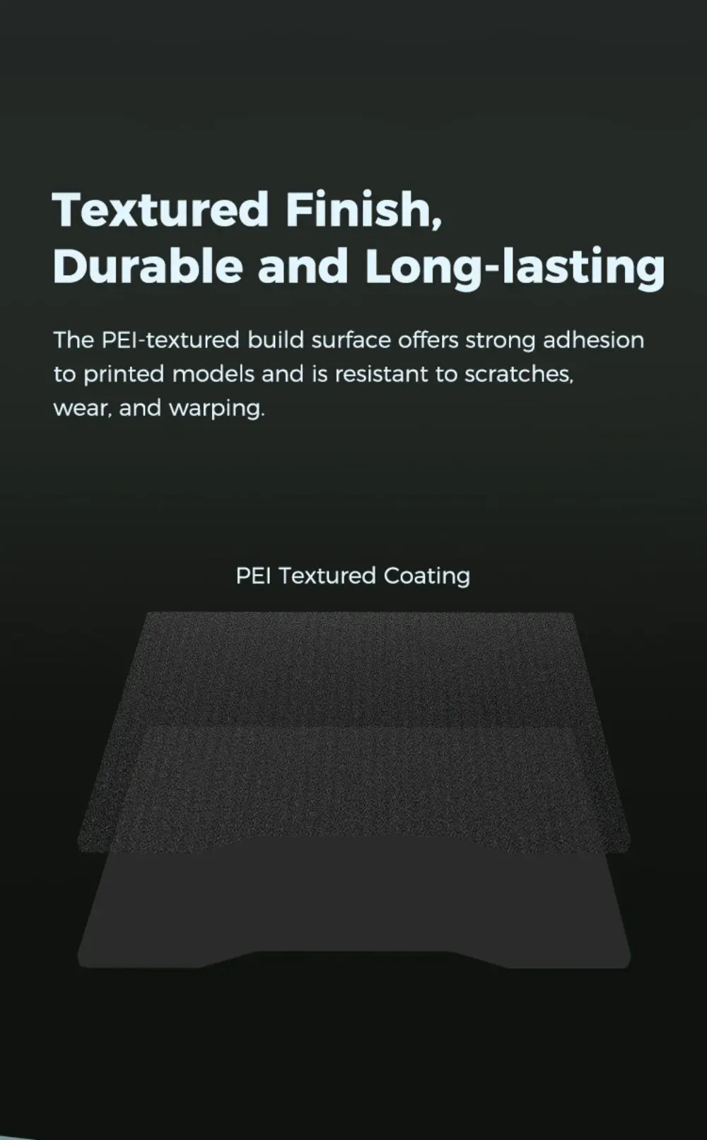 Bauplatte PEI texturiert schwarz für Creality K1 Max
