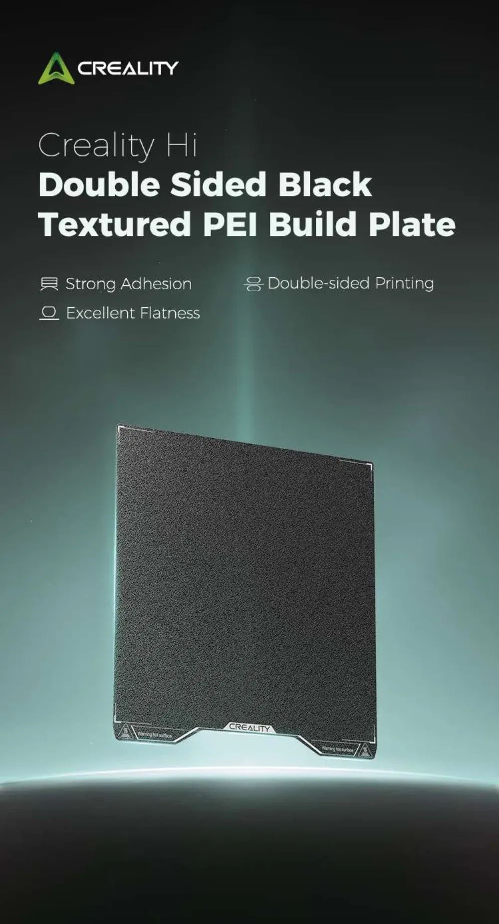 Bauplatte PEI texturiert schwarz für Creality K1 Max
