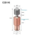 Bi-Metall-Heatbreak-Rohr Titanlegierung Rotkupfer für E3D V6 MK8 Ender 3 – 2