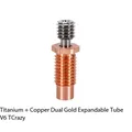 Bi-Metall-Heatbreak-Rohr Titanlegierung Rotkupfer für E3D V6 MK8 Ender 3 – Farbe V6 TCRAZY