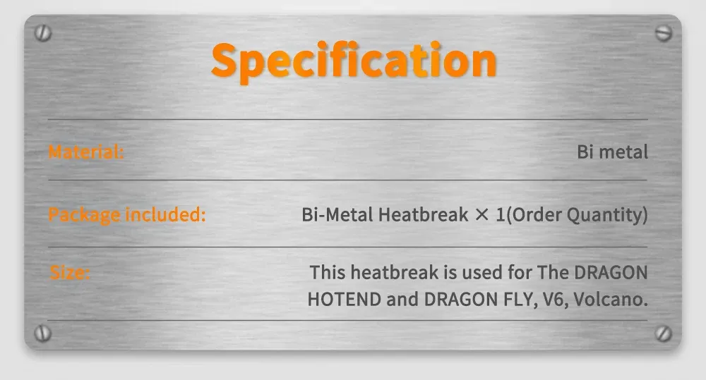 BIGTREETECH Bimetall-Heat Break V6 MK8 MK10 Throat für E3D V6 Hotend