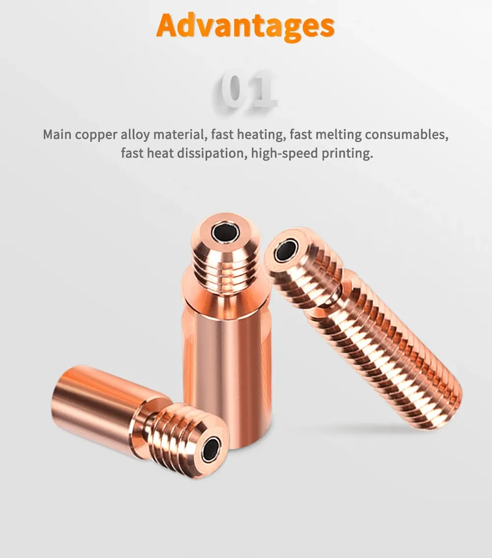 BIGTREETECH Bimetall-Heat Break V6 MK8 MK10 Throat für E3D V6 Hotend