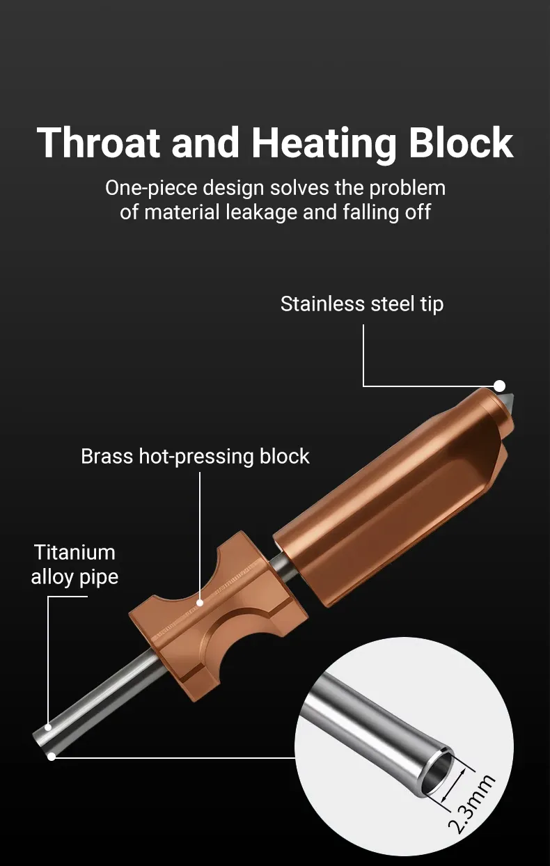 Bimetall-Düse 0,4 bis 0,8 mm gehärteter Stahl Hotend